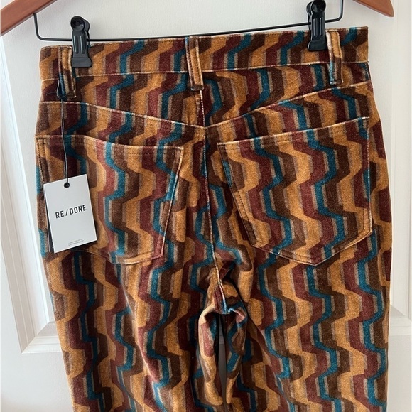 RE/DONE 70's Velvet bootcut in Retro stripe size 26 NWT - Picture 7 of 16